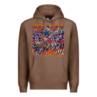 Chestnut african ankara zebra seamless pattern Premium Hoodie - BundleAndBundleShop