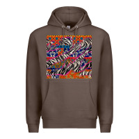 Coffee african ankara zebra seamless pattern Premium Hoodie - BundleAndBundleShop