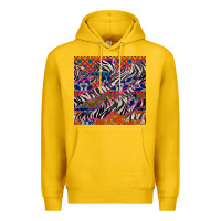 Lemon african ankara zebra seamless pattern Premium Hoodie - BundleAndBundleShop