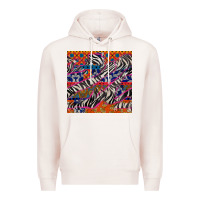 Pale Pink african ankara zebra seamless pattern Premium Hoodie - BundleAndBundleShop