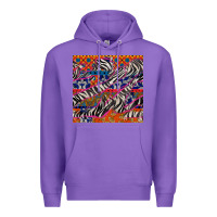 Purple african ankara zebra seamless pattern Premium Hoodie - BundleAndBundleShop