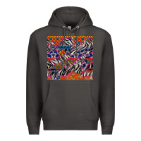 Smoke african ankara zebra seamless pattern Premium Hoodie - BundleAndBundleShop