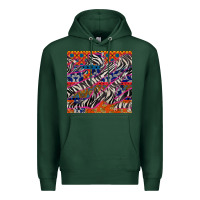 Sports Green african ankara zebra seamless pattern Premium Hoodie - BundleAndBundleShop