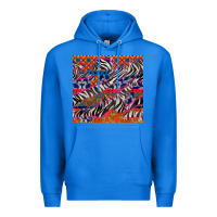 True Royal african ankara zebra seamless pattern Premium Hoodie - BundleAndBundleShop