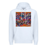White african ankara zebra seamless pattern Premium Hoodie - BundleAndBundleShop