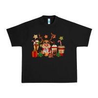 Black reindeer coffe cups christmas Urban Heavy Tee - CowGirlArtShop