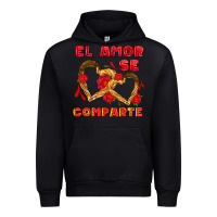 Black el amor se comparte with churros Urban Hoodie - AdoDesignShop