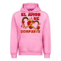 Fuchsia Pink el amor se comparte with churros Urban Hoodie - AdoDesignShop