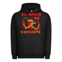 Pigment Black el amor se comparte with churros Urban Hoodie - AdoDesignShop