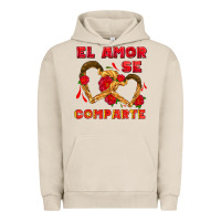 Pigment French Oak el amor se comparte with churros Urban Hoodie - AdoDesignShop