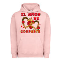 Pigment Salmon el amor se comparte with churros Urban Hoodie - AdoDesignShop