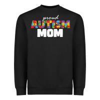 Black LIL Autism Mom Heavyweight Sweatshirt - CowhideDigitalArt