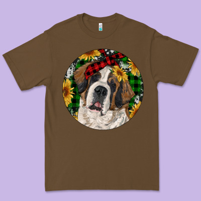 Christmas St. Bernard Premium Tee Designed By Ranaportraitstore