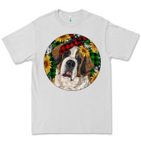Dove Grey Christmas St. Bernard Premium Tee - RanaPortraitStore