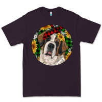 Plum Christmas St. Bernard Premium Tee - RanaPortraitStore