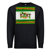 Black st patricks one lucky heifer Premium Sweatshirt - Artiststas
