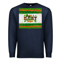 Navy st patricks one lucky heifer Premium Sweatshirt - Artiststas