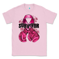 Bubblegum Pink Survivor Breast Cancer with boxing gloves Classic Tee - NancyCooperArtShop