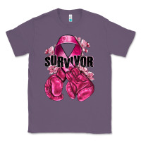 Lavender Survivor Breast Cancer with boxing gloves Classic Tee - NancyCooperArtShop