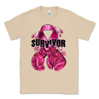 Mushroom Survivor Breast Cancer with boxing gloves Classic Tee - NancyCooperArtShop