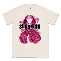 Natural Survivor Breast Cancer with boxing gloves Classic Tee - NancyCooperArtShop
