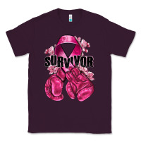Plum Survivor Breast Cancer with boxing gloves Classic Tee - NancyCooperArtShop