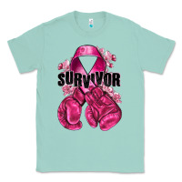 Seafoam Survivor Breast Cancer with boxing gloves Classic Tee - NancyCooperArtShop