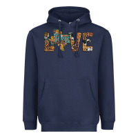 Navy love texas map sunflower leopard cowhide Heavyweight Hoodie - Artiststas