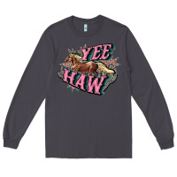 Smoke Yee haw Long Sleeve Tee - HowdyJamesFarm