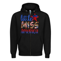 Black little miss america Zipper Hoodie - Artiststas
