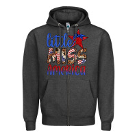 Charcoal Heather little miss america Zipper Hoodie - Artiststas