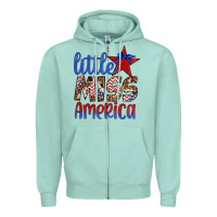 Seafoam little miss america Zipper Hoodie - Artiststas