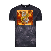 Cloud Black tigers with scratches Vintage Tee - TumblerDesignByShophia