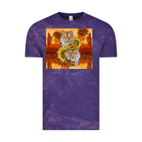 Cloud Purple tigers with scratches Vintage Tee - TumblerDesignByShophia