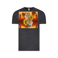 Vintage Black tigers with scratches Vintage Tee - TumblerDesignByShophia