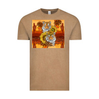 Vintage Coffee tigers with scratches Vintage Tee - TumblerDesignByShophia