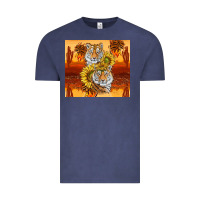 Vintage Denim tigers with scratches Vintage Tee - TumblerDesignByShophia