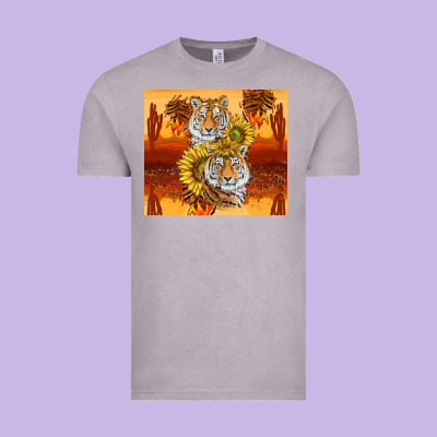 Tigers With Scratches Vintage Tee Designed By Tumblerdesignbyshophia