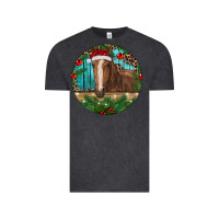 Vintage Black Brown Horse Christmas Vintage Tee - RanaPortraitStore