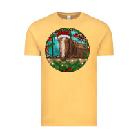 Vintage Mustard Brown Horse Christmas Vintage Tee - RanaPortraitStore