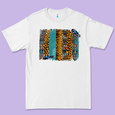 Aztec Leopard Glitter Brushstrokes Premium Tee Designed By Bettercallsaul