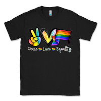 Black Peace love equality Classic Tee - NancyCooperArtShop