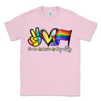Bubblegum Pink Peace love equality Classic Tee - NancyCooperArtShop