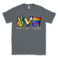 Charcoal Heather Peace love equality Classic Tee - NancyCooperArtShop