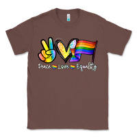 Chestnut Peace love equality Classic Tee - NancyCooperArtShop