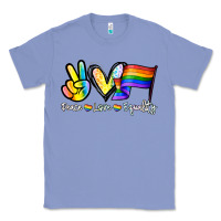 Colony Blue Peace love equality Classic Tee - NancyCooperArtShop