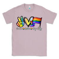 Lilac Peace love equality Classic Tee - NancyCooperArtShop