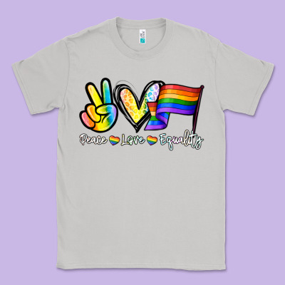 Peace Love Equality Classic Tee Designed By Nancycooperartshop