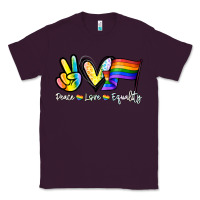 Plum Peace love equality Classic Tee - NancyCooperArtShop