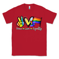 Red Peace love equality Classic Tee - NancyCooperArtShop